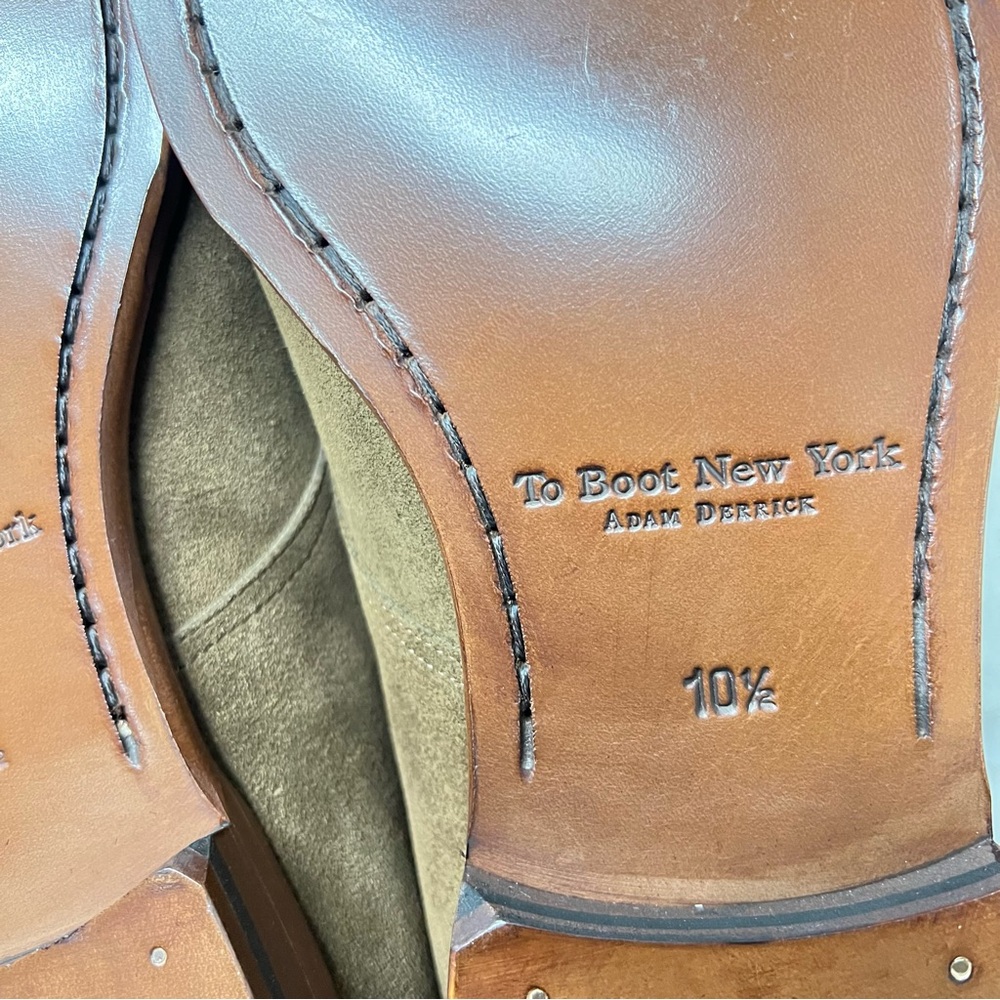 New Mens To Boot New York Bower Mid Brown Suede Monkstrap Loafers Oxfords - Picture 6 of 9